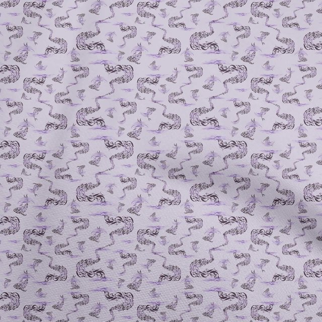 oneOone Polyester Spandex Amethyst Fabric Sea Craft Projects Decor Fabric Printed By The Yard 56 Inch Wide