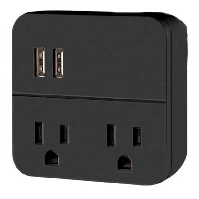 PST-2091 - Robinet Mural 2 Prises 2USB 15A 125V 1875w
