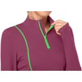 thumbnail image 4 of Women's Long Sleeve Workout Tops Zip Thumb Hole Athletic Running Sweatshirt Pullover, 4 of 6