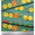 thumbnail image 2 of Soimoi Tissu en Rayonne Vert Tranches de Pin et Citron Imprimé 1 Yard 42 Pouces de Large, 2 of 5