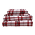 thumbnail image 3 of Ensemble de draps imprimés 3 pièces Swift Home, carreaux rouges, format simple, 3 of 3