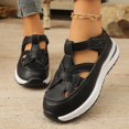 thumbnail image 2 of Espadrilles Mode Épaisses à Plateforme pour Femmes Tendance Printemps Été Ajourées à Bout Fermé Sandales de Marche Chaussures, 2 of 9