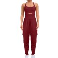 thumbnail image 1 of RXIRUCGD Womens Running Onesie Workout Rompers Outfits Exercise Jumpsuits Gym Yoga, Wine, Size: S, 1 of 8