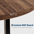 thumbnail image 3 of Eastvita 47-Inch Round Industrial Dining Table for 4-Sturdy Metal Frame with Rustic Brown Finish for Dining Room/Kitchen//Living Room, 3 of 6