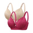 thumbnail image 1 of Bras for Women, Womens Solid Color Steel Ring Oversized Gathering Underwear Daily Bra, 1 of 4