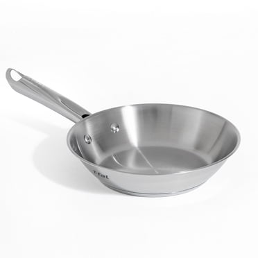 T-fal Cook and Strain Stainless Steel 20 cm / 7.9" Fry Pan, Induction-Ready Base, Oven and Dishwasher Safe, Silver