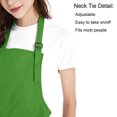 thumbnail image 4 of (Price/each)Opromo Unisex Cotton Canvas Adjustable Chef Kitchen Aprons with 2 Pockets-Kelly Green-XL, 4 of 7