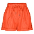 thumbnail image 4 of Shorts for Women High Waisted Drawstring Shorts Summer Casual Loose Mid Rise Sports Short Pants, 4 of 8