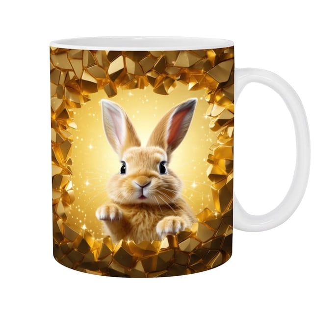 PRETXORVE 350ml Easter Ceramic Coffee Mug Cup Valentine's Day