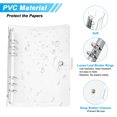 thumbnail image 3 of Uxcell Soft PVC A5 Clear Binder Cover with Snap Button Closure 6 Ring, Silver Tone, 3 of 6
