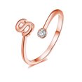 thumbnail image 1 of DPTALR 26 English Letter Opening Rings Zircon Girls Retro Jewelry Gift, 1 of 1