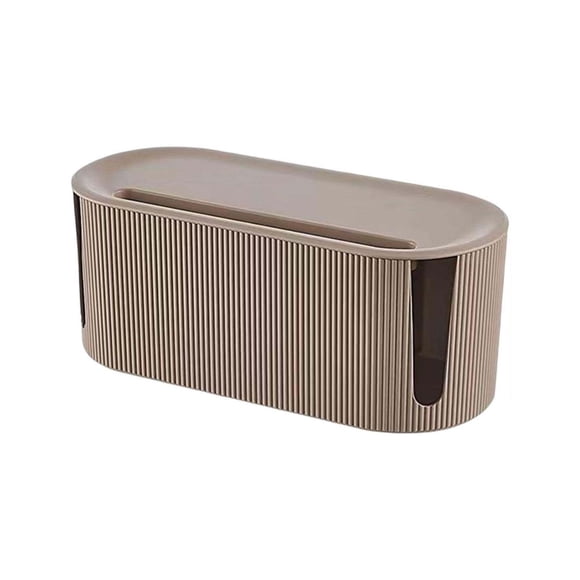 BMYJ Wooden Brown Cable Management Box Brown Wire Organizer Box A Cable Tidy Box Wire Storage Extension for TV, Desk, Computer, Cable Storage and Organization