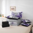 thumbnail image 4 of YST Purple Gray Watercolor 7-Piece Comforter Set, Oil Painting Grunge Bedding Set, Queen – Modern Abstract Design, 4 of 4