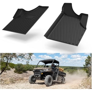 A & UTV PRO Front Floor Mats for Can-Am Defender 2016-2024, Custom Fit TPE All-Weather Liners, 2PCS