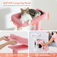 thumbnail image 4 of PAWZ Road 56" Multi-Level Cat Tree with 2 Condos and Hammock for Large Cat Indoor Cactus Pink, 4 of 6