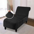 thumbnail image 3 of 2024 Velvet Armless Chaise Lounge Slipcover Stretch Sofa Slip Cover Furniture Protector, 3 of 8