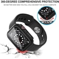 thumbnail image 2 of KOMI 2-Pack for Apple Watch Series 9/8/7/6/5/4/Series SE/SE 2 45mm All-around Screen Protector Case, Tempered Glass Screen Protector Case Ultra-thin for iWatch 45mm Protection Cover - Black, 2 of 5