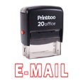 thumbnail image 2 of Printtoo Rubber Stamp Office Stationary E-MAIL Self Inking Stamp-Red, 2 of 2