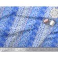 thumbnail image 3 of Soimoi Polyester Crepe Fabric Leaves & Floral Patchwork Print Fabric by The Yard 52 Inch Wide, 3 of 3