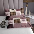 thumbnail image 3 of Erosebridal Animal Deer Coverlet Set Queen,Happy Camping Bedding Set,Geometric Buffalo Decor,3pcs, 3 of 5