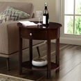thumbnail image 2 of Convenience Concepts End Table Nightstand Bedside Oval in Wood - Espresso, 2 of 6