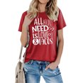 thumbnail image 5 of RKSTN Hauts pour Femmes Saint-Valentin Cœur d'Amour Lettres Imprimées Mode Blouse Confortable Hauts Tempérament Couleur Unie Col Rond Manches Courtes Hauts, 5 of 5