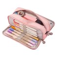 thumbnail image 1 of Pochette à Crayons en Toile, Pochette à Crayons avec 3 Sacs à Stylos de Couleur Unie, Performance Inégalée, 1 of 8