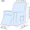 thumbnail image 3 of Subrtex Housse Extensible pour Fauteuil Inclinable 1 Pce, Housse Texturée à Carreaux avec Poches, 3 of 6
