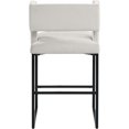 thumbnail image 4 of Meridian Furniture Caleb Cream Velvet Counter Stool (Set of 2), 4 of 9