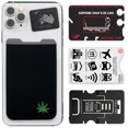 thumbnail image 1 of Gecko Travel Tech Phone Wallet - Stick On Card Holder Wallet for Cell Phones - Adhesive Card Pocket - WEED, 1 of 5
