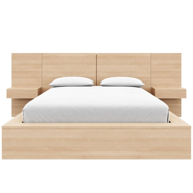 James 4-Piece Bedroom Set With Bed, Headboard and 2 Floating Nightstands