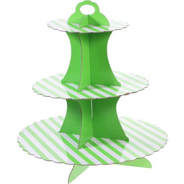 1 Set Cupcake Stand Holder Cake Display Stand 3-Tiered Dessert Serving Stand