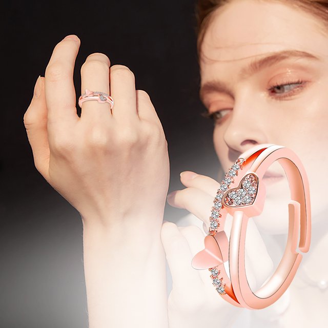 TopLLC Rings Exquisite Out Commemorate Ring Women Engagement Wedding Jewelry Gift ring ring
