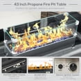 thumbnail image 4 of Outsunny 50,000 BTU Propane Fire Pit Table with Glass Wind Guard Coffee, 4 of 10