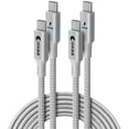 thumbnail image 1 of OXAA USB C to USB C Braided Fast Charging Cable 100W,(2m/6.6ft), Nylon Charger Cord with Smart E-Marker Chip, Aluminum Connectors & 480Mbps Data Transfer for Phones, Tablets & Laptops, 1 of 8