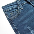 thumbnail image 4 of KIDSCOOL SPACE Little Girls Jeans,Elastic Band Inside Floral Embroidered Stretchy Soft Denim Slim Pants, 4 of 5