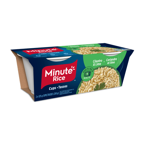 tasses du riz Minute Rice Coriandre & Lime pret à servir
