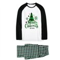 thumbnail image 2 of Pyjamas de Noël Assortis pour la Famille Noël Femmes Blouse Imprimée Hauts à Col Rond+pantalons Ensemble de Pyjamas Assortis pour la Famille Pyjamas pour Filles en Liquidation, 2 of 6