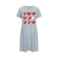 thumbnail image 4 of Kaemgyyd Chemises de Nuit pour Femmes Douces et Confortables à Manches Courtes Chemises de Sommeil Fluides Nuisette Décontractée Robe de Nuit Douce Vêtements de Nuit, 4 of 4
