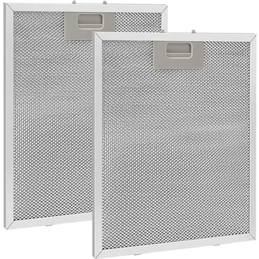 Aluminum Range Hood Filters with 5-Layer Aluminum Mesh for Easy Installation and Cleaning, Suitable for Most Standard Kitchen Hood Models, Resistant to Rust and Dishwasher Safe