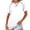 Blanc, variante sur Scyoekwg Hauts pour Femmes Chic Décontracté Hauts pour Dames Col Ras du Cou T-shirt Régulier Couleur Unie Manches Courtes Hauts Confortables d'Été Blouses Amples (Rose,G)