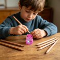 thumbnail image 1 of BUTASY Pencil Sharpener, Plastic Colored Pencil Sharpeners Manual, Compact Handheld Pencil Sharpener for Home Office Supplies(Pink), 1 of 6
