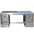 thumbnail image 2 of Nauticalmart Deco Aviator Writing Desk - Aluminium Table Mid Century Industrial Furniture, 2 of 5