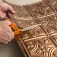thumbnail image 4 of FASÃ„DE Traditional Style/Pattern 1 Decorative Vinyl Backsplash Panel in Brushed Nickel (6X6 Inch Sample), 4 of 5