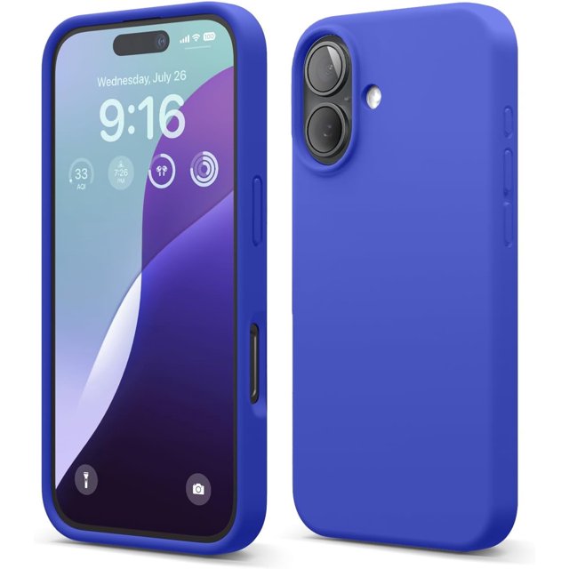 KOMI Compatible with iPhone 16 Pro Max Case, Premium Liquid Silicone Case, Full Body Protective Cover, Shockproof, Slim Phone Case, Anti-Scratch Soft Microfiber Lining, 6.9 inch Cobalt Blue