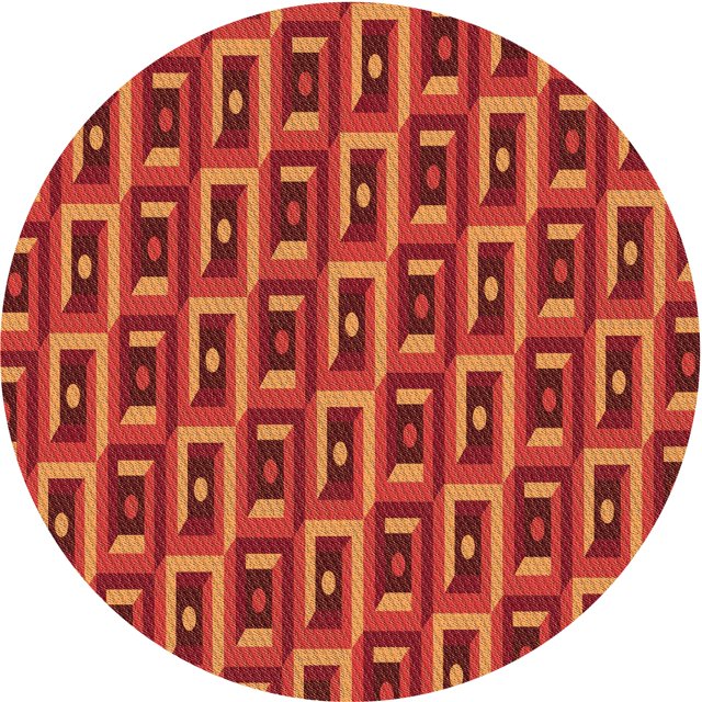 Ahgly Company Tapis d'Intérieur Lavable à la Machine, Carré, Transitionnel, Orange Rouge Orange, Tapis de Zone, 3 Pieds Carré