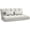 Crème Blanche, variante sur HOMCOM Canapé de Sol Réglable Pliable Canapé Paresseux Convertible avec 2 Oreillers Gris