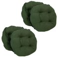 thumbnail image 1 of 16-inch Solid Micro Suede Round Tufted Chair Cushions (Set of 4), 1 of 1