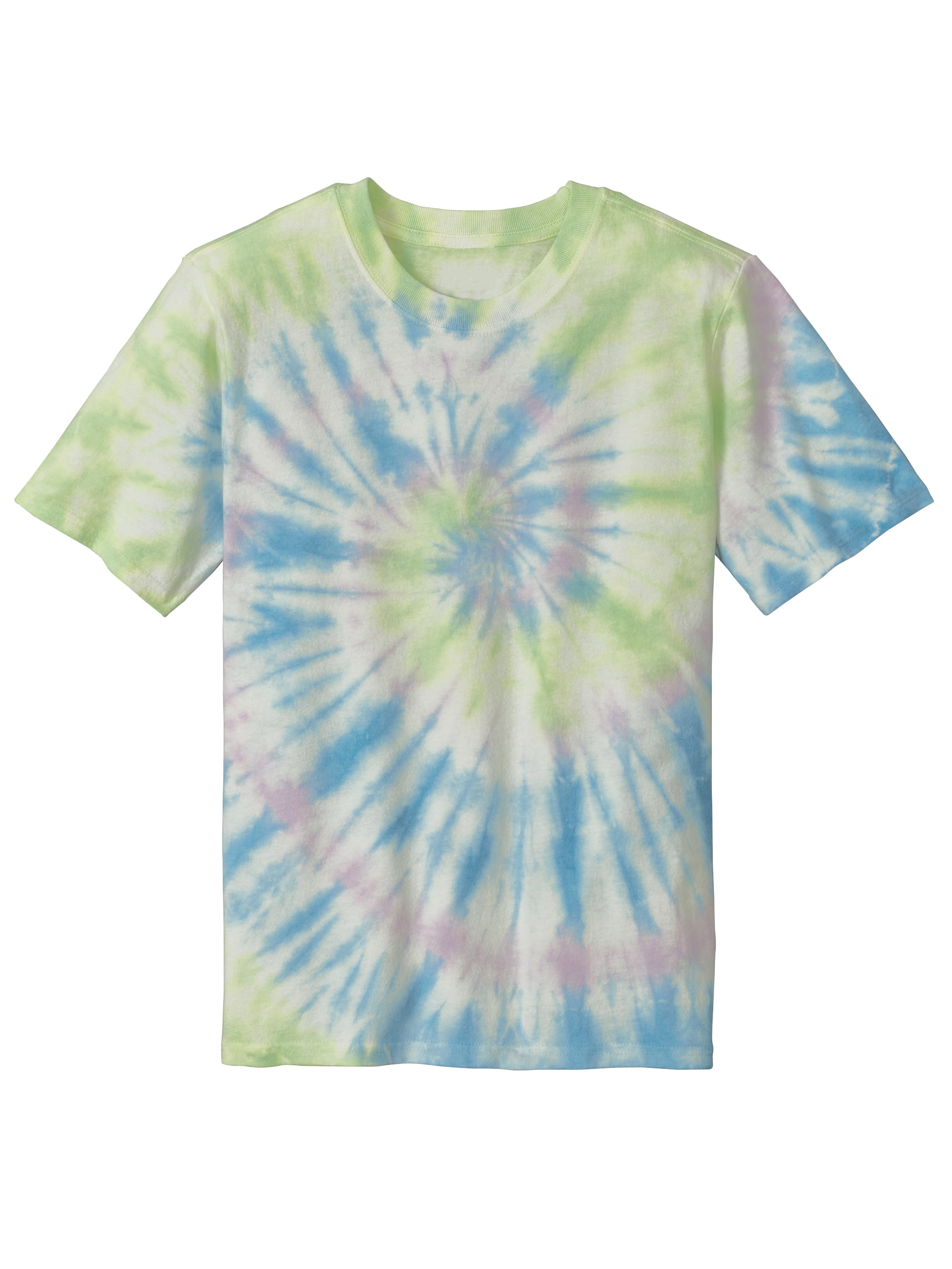Gravity Threads Mens Tie-Dye Short-Sleeve T-Shirt - Watercolor Spiral - L