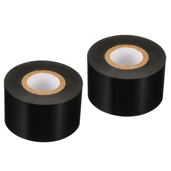 2024 1.37”x328‘ (35mmx100m) Wax Thermal Transfer Ribbon 2 Roll 1” Core Ink Out Barcode Printer Ribbon Black